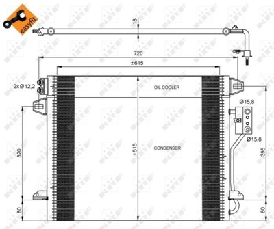 CONDENSER AIR CONDITIONER CHRYSLER GRAND VOYAGER V  