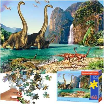 CASTORLAND Puzzle układanka 60el. In the Dinosaurs World - Świat dinozaurów