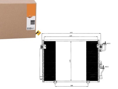 КОНДЕНСАТОР РАДИАТОР КОНДИЦИОНЕРА NRF MN123332 MR51