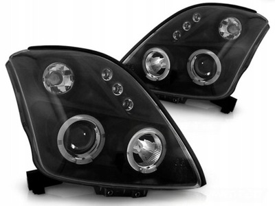 Лампи suzuki swift iii iv mz ez 05-10r кільця led black фото №1