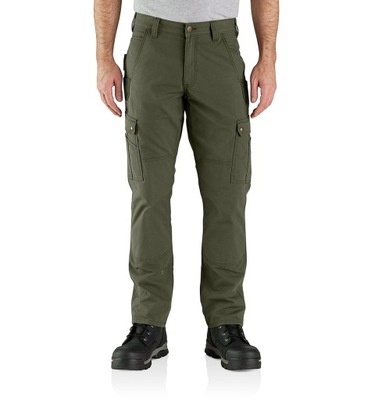 CARHARTT spodnie bojówki Ripstop Flx zielone 32/32