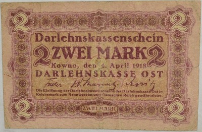 16.db.Niem.Okup.Ter.Wsch., 2 Marki 1918, St.3/3+