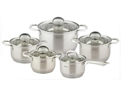 Garnki zestaw 7 warstwowe 8 elementów