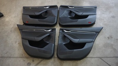 Skoda octavia iv обивка дверь водителя кожа led 5e7 фото №1