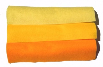 Filc dekoracyjny 2 mm - zestaw żółty