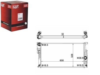 РАДИАТОР BMW F20-F21 11- HART