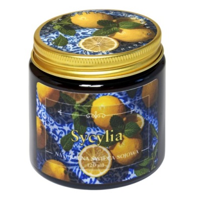 Świeca sojowa o zapachu Sycylii