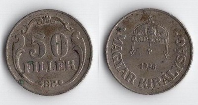 WĘGRY 1926 50 FILLER