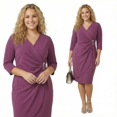 Fioletowa sukienka 50