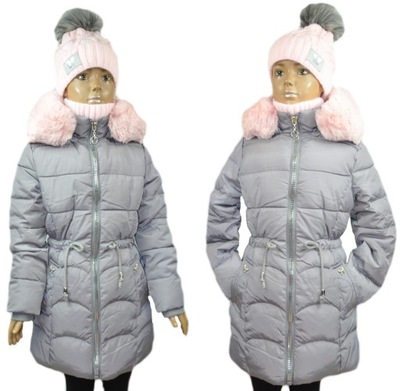 Kurtka ZIMOWA PARKA dziewczęca r.146/152 cm