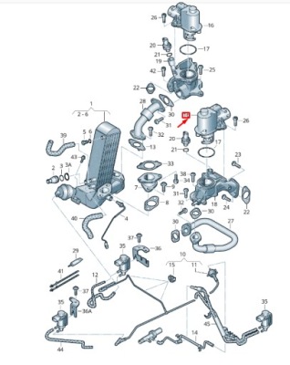 Vw touareg 7p mk2 exhaust recirculation клапан 057131501g фото №1