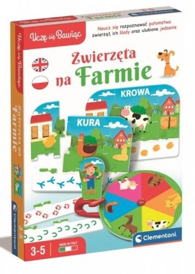 CLEMENTONI Gra EDU Zwierzęta Na Farmie 50768