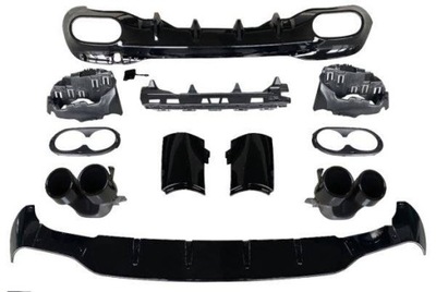 Диффузор mercedes c118 насадки black look amg фото №1