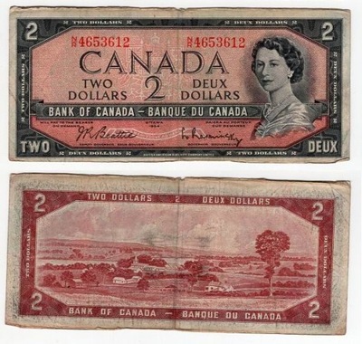 KANADA 1954 2 DOLLARS