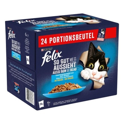 FELIX saszetki dla kota 24szt x 85g rybne smaki