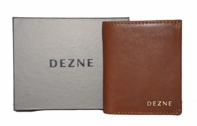 DEZNE mały skórzany męski portfel