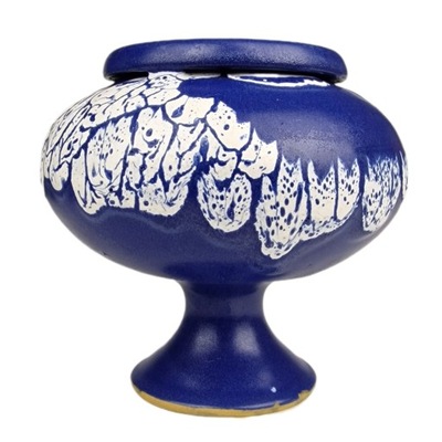 Ceramiczny wazon studio art pottery Blue Fat Lava Germany Es Keramik