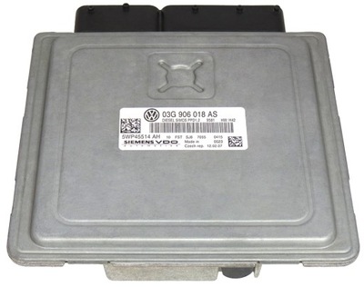 Бортовий комп'ютер passat b6 2.0 tdi 03g906018as 5wp45514ah фото №1