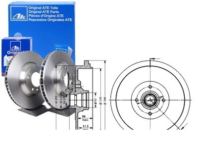 ATE БАРАБАНЫ ТОРМОЗНЫЕ VW PASSAT 1.6-1.9D 02.88-05.97