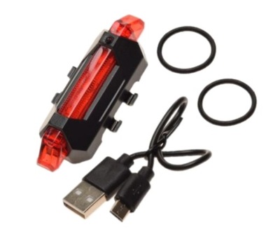 Rowerowa Lampka Lampa Tylna Tył LED Akumulator USB