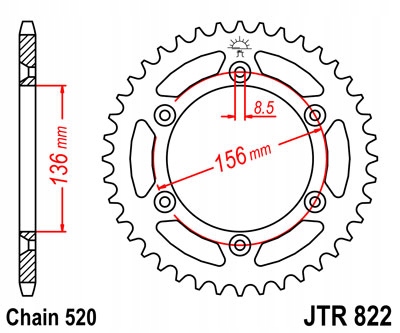 ЗУБЧАТКА ЗАДНЯ JT 41-ZĘBÓW WR 360 1993-2000