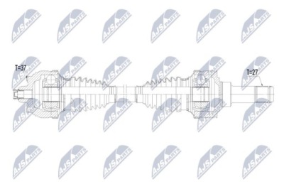 Nty приводной вал bmw x3 xdrive30i 17-/tylna, правая, 8atm/ фото №1