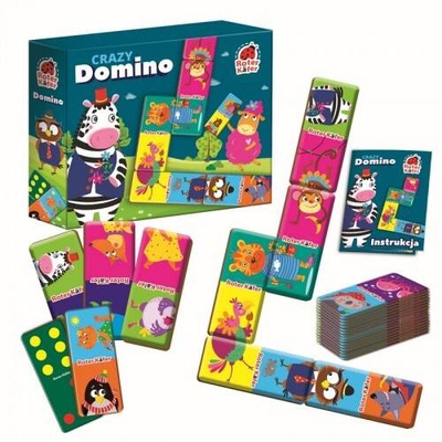 GRA EDUKACYJNA CRAZY DOMINO 2W1 NAUKA LICZENIA ZWIERZĘTA ROTER KAFER