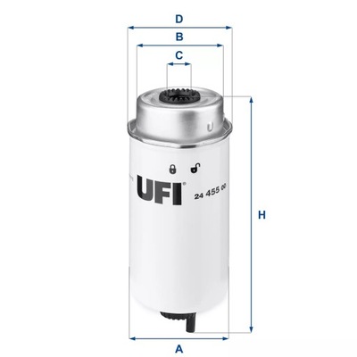 FILTRO COMBUSTIBLES UFI 24.455.00  