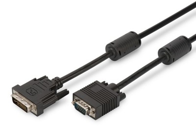 KABEL DVI-I (24+5)-VGA D-SUB 2m 2 FERRYT DUAL LINK