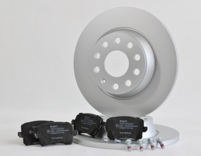 Delphi тормозные диски+ тормозные колодки задняя vw passat b6 b7 golf vi фото №1