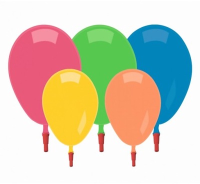 Balony Premium, z gwizdkiem, 5 szt Urodziny