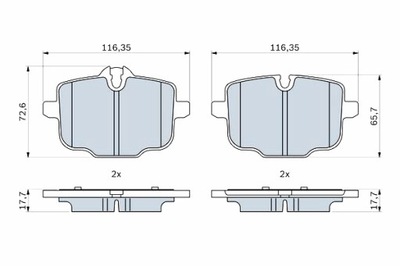 BOSCH TRINKELĖS STABDŽIŲ GAL. BMW 5 G30 F90 5 G31 6 GRAN TURISMO G32 7 