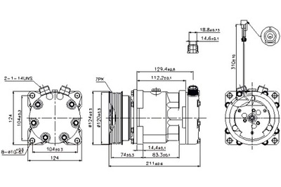 NISSENS COMPRESOR DE ACONDICIONADOR ALFA ROMEO 164 FIAT CROMA LANCIA THEMA  