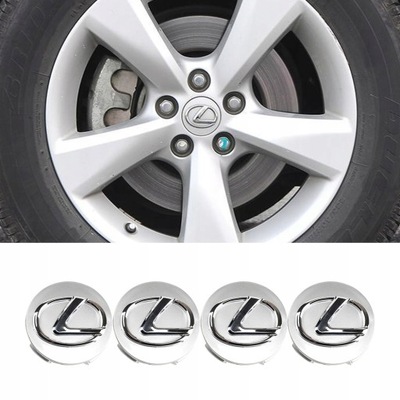 4 PIEZAS 62MM DEKLE TAPACUBOS KAPSLE DISCOS LEXUS  