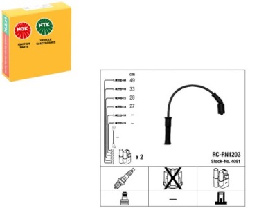 Дроти запалювання renault ngk фото №1