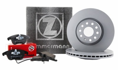 ДИСКИ ТОРМОЗНЫЕ КОЛОДКИ ZIMMERMANN ПЕРЕД FIAT DOBLO 257,5MM