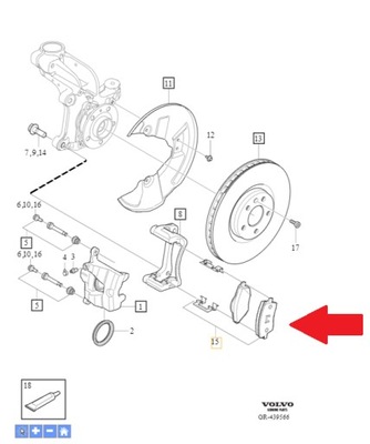 КОЛОДКИ ТОРМОЗНЫЕ VOLVO OE 32329535