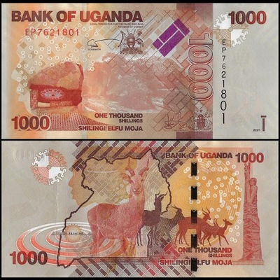 Uganda 1000 Shilling 2021 P-49f UNC