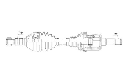 Приводной вал opel astra j gtc 1.6/0cdti 1.6sidi правая фото №1