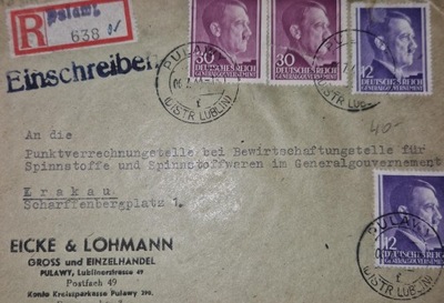 Eicke Lohmann Gross und Einzelhandel Krakau Puławy 1944 GG