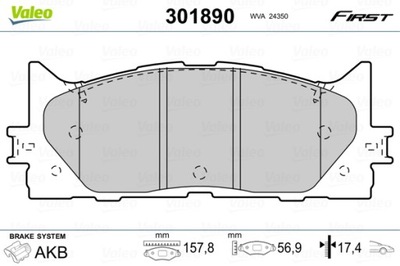 КОЛОДКИ HAM.PRZÓD GR.17,4 TOYOTA CAMRY 07- (D1293)