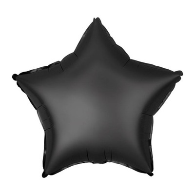 Balon foliowy gwiazda matowa czarna 45 cm