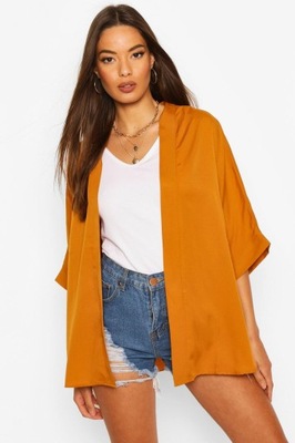 Boohoo musztardowe kimono 44