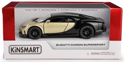 Samochód Kinsmart Bugatti Chiron Supersport KT5423W ZŁOTY 1:38