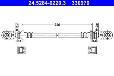 CABLE DE FRENADO FLEXIBLES DAEWOO MATIZ 98- PARTE TRASERA  