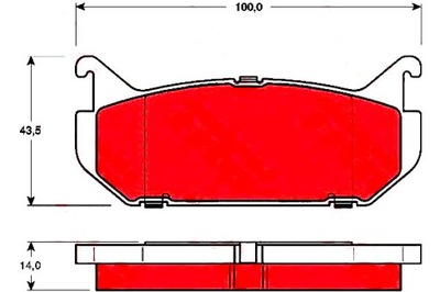 TRW КОЛОДКИ ТОРМОЗНЫЕ MAZDA ЗАД 626 MX-6 XEDOS 6 1,