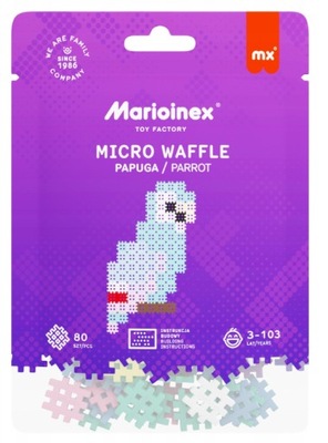 MARIOINEX 905883 KLOCKI MICRO WAFLE 80 SZT. PAPUGA