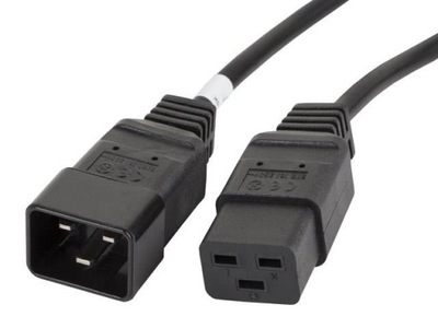 Przedłużacz kabla zasilającego Lanberg IEC 320 C19 -> C20 1,8m VDE czarn