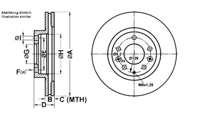 ATE DISCS BRAKE 2SZT. MAZDA MX-5 III 1.8/2.0  