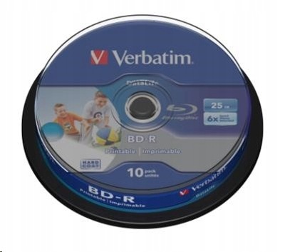 VERBATIM płyty BLU-RAY 6x BD-R 25GB 10szt. NADRUKU